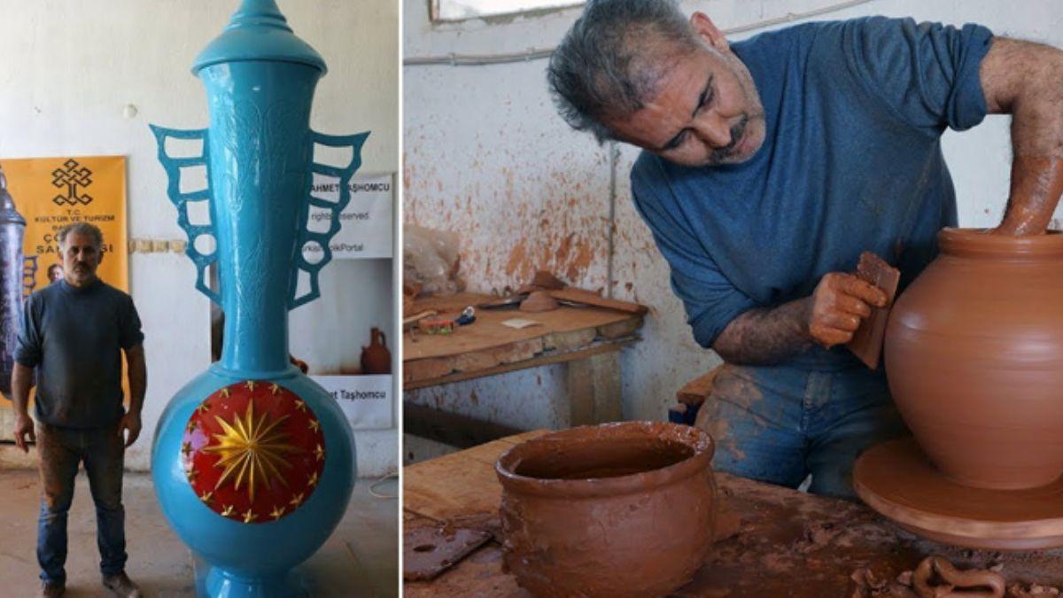 mlek sanats 3,5 metrelik vazoyu Cumhurbakanl Klliyesi'ne hediye etmek istiyor