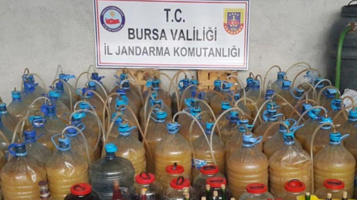Bursa'da bin 400 litre sahte iki ele geirildi 