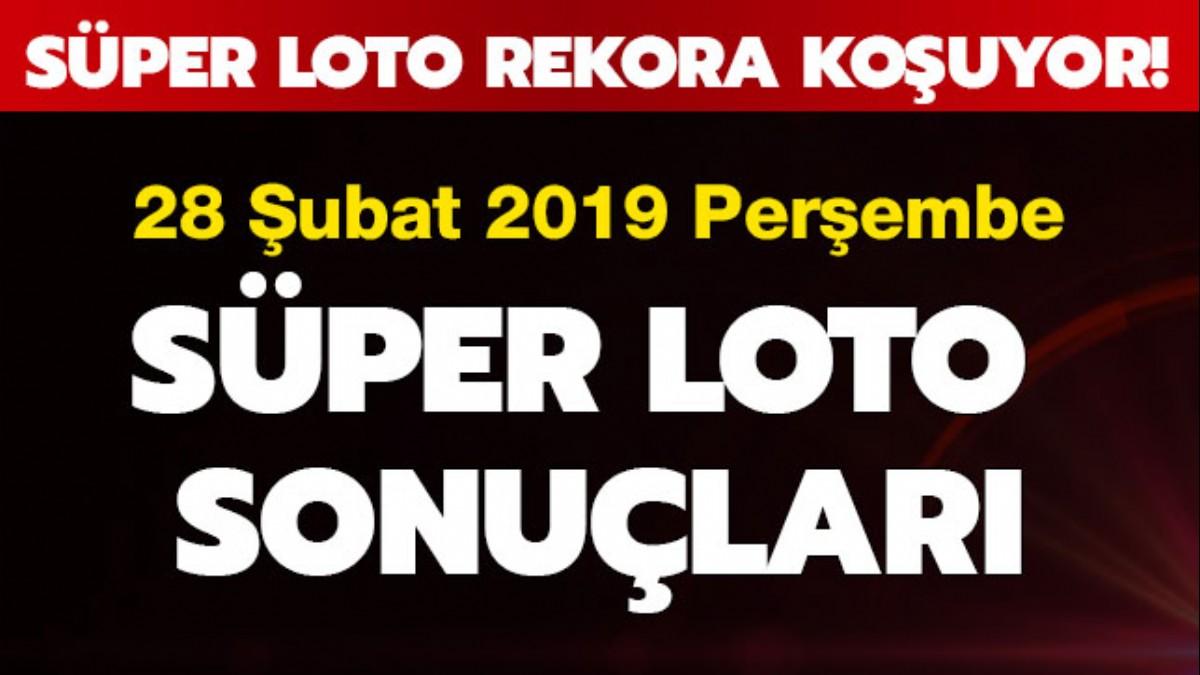 Sper Loto 28 ubat 2019 ekili sonular