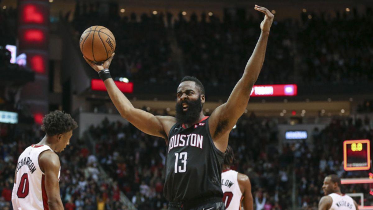 James Harden'n 58 say att mata Houston Rockets, Miami Heat'i devirdi