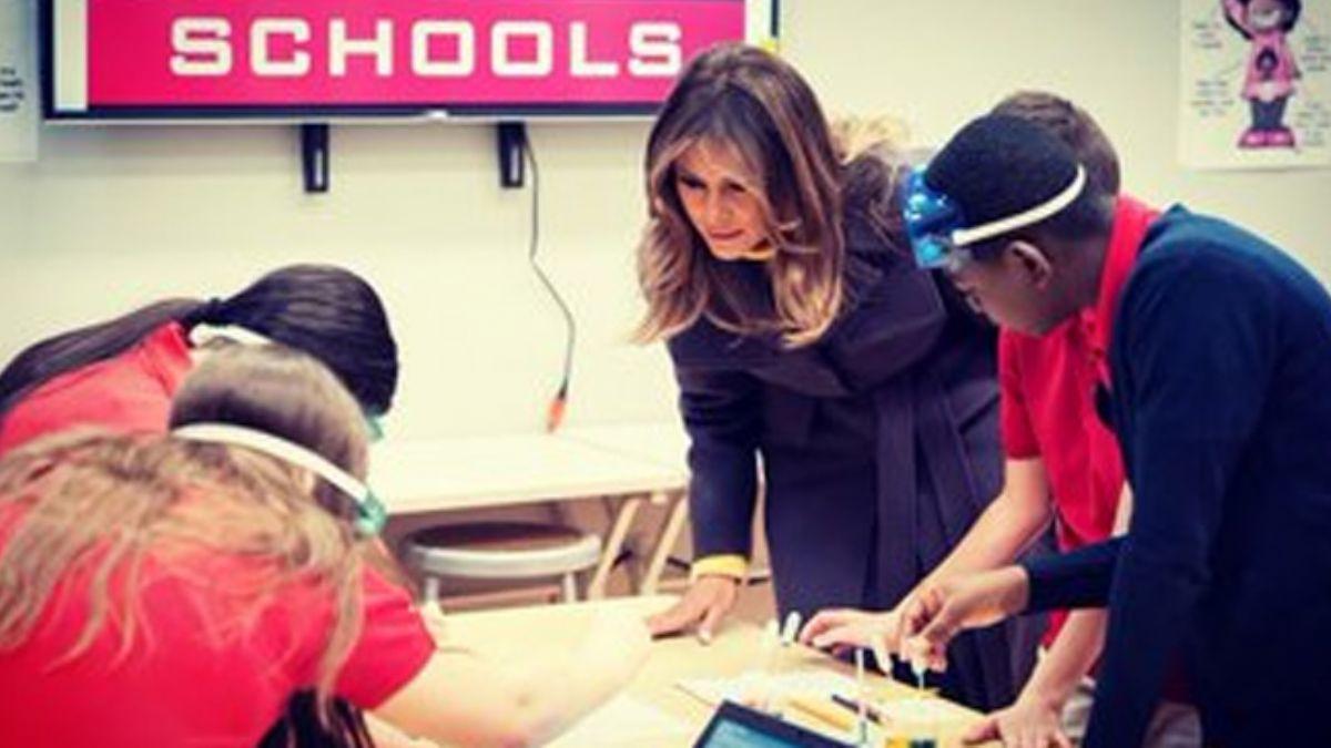 Melani Trump, FET okullarn ziyaret etti