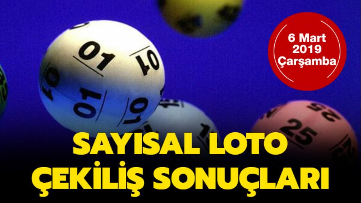 Sayısal Loto 6 Mart 2019 çekiliş sonuçları