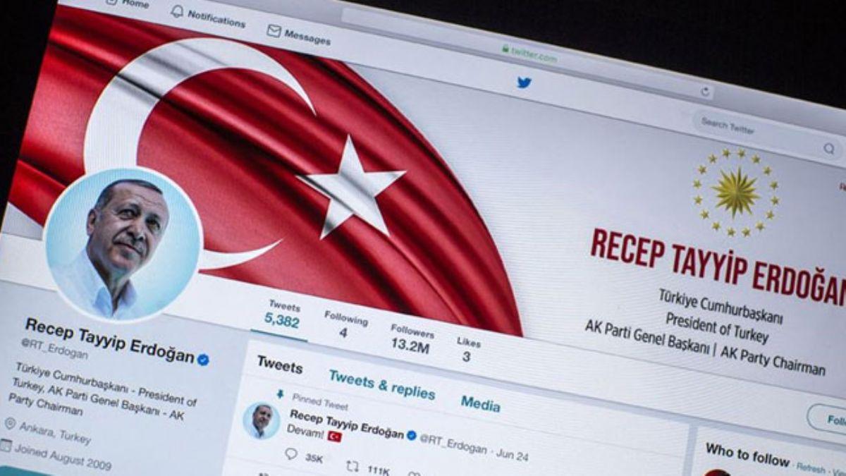 Cumhurbakan Erdoan'dan Twitter'da sorulan soruya yant verdi