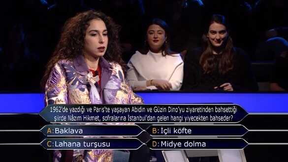 Kim Milyoner Olmak İster'e damga vuran Nazım Hikmet sorusu