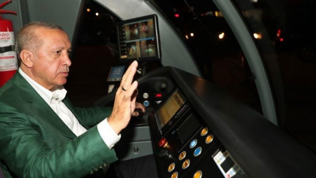 Bakan Erdoan, Antalya'da yeni yaplan tramvay hattn at ve test sr yapt