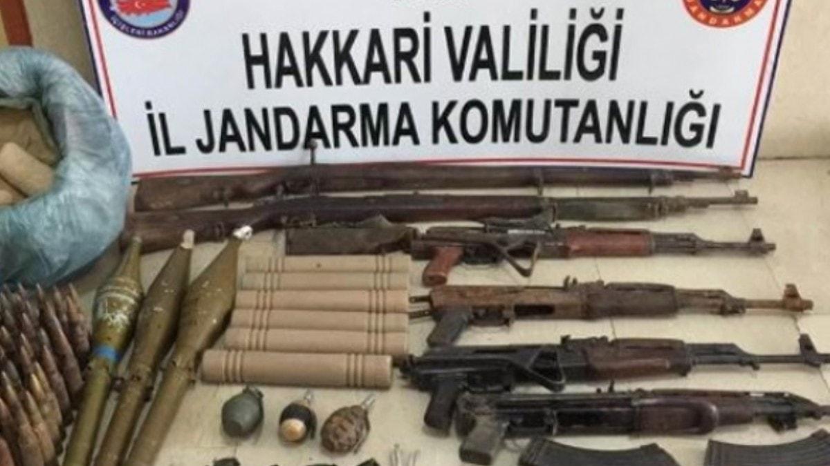 ukurca'da PKK'ya ait silahlar ve mhimmat ele geirildi