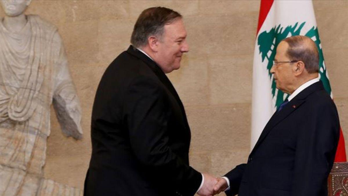 Lbnan Cumhurbakan Avn, ABD Dileri Bakan Mike Pompeo'yu kabul etti