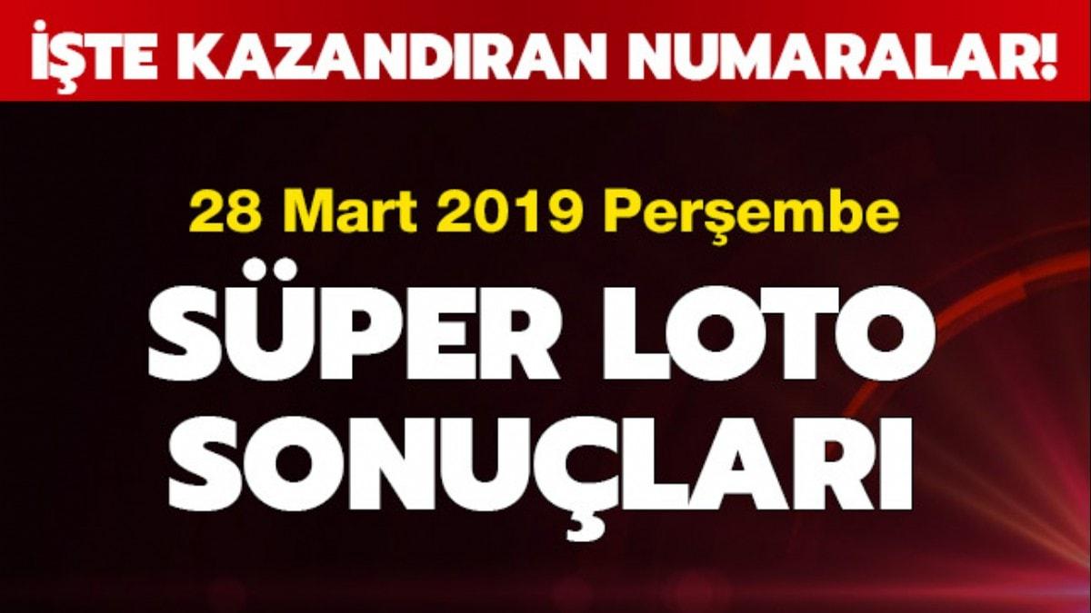 Sper Loto 28 Mart 2019 ekili sonular