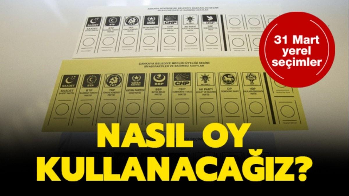 31 Mart 2019 yerel seimler oy nasl kullanlr"