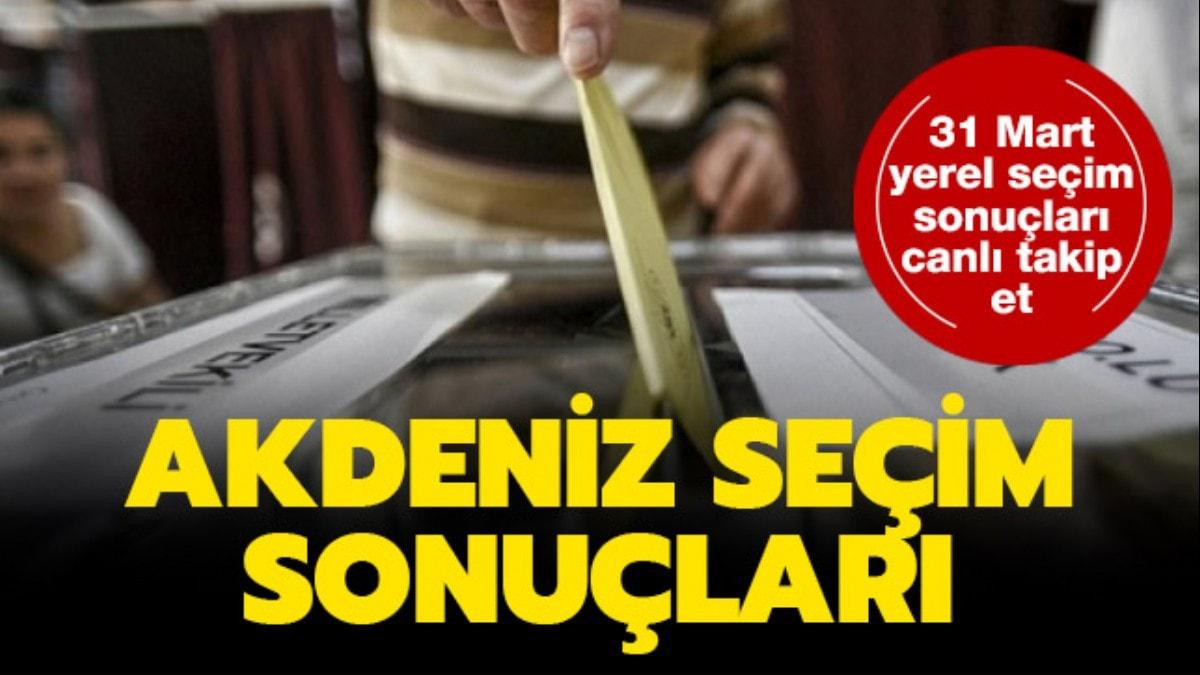 31 Mart 2019 Akdeniz yerel seim sonular oy oranlar Akdeniz seim sonular son dakika!