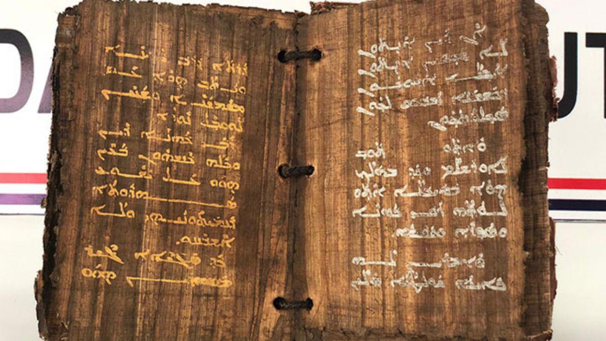 Diyarbakr'da 1300 yllk altn yazmal kitap ele geirildi