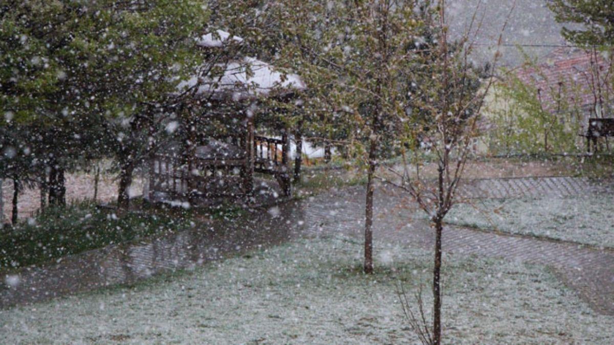 Amasya'ya lapa lapa kar yad