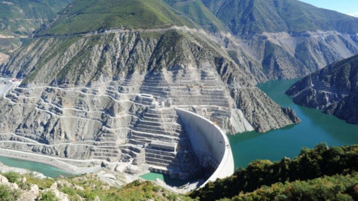 Trkiye'nin en yksek baraj ve HES projesinin yzde 65'i tamamland