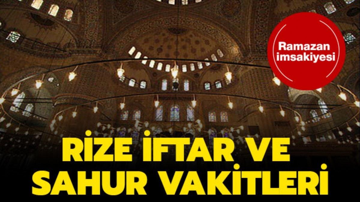 Rize iftar imsak sahur vakitleri: Rize'de iftar kata" Rize Ramazan msakiyesi