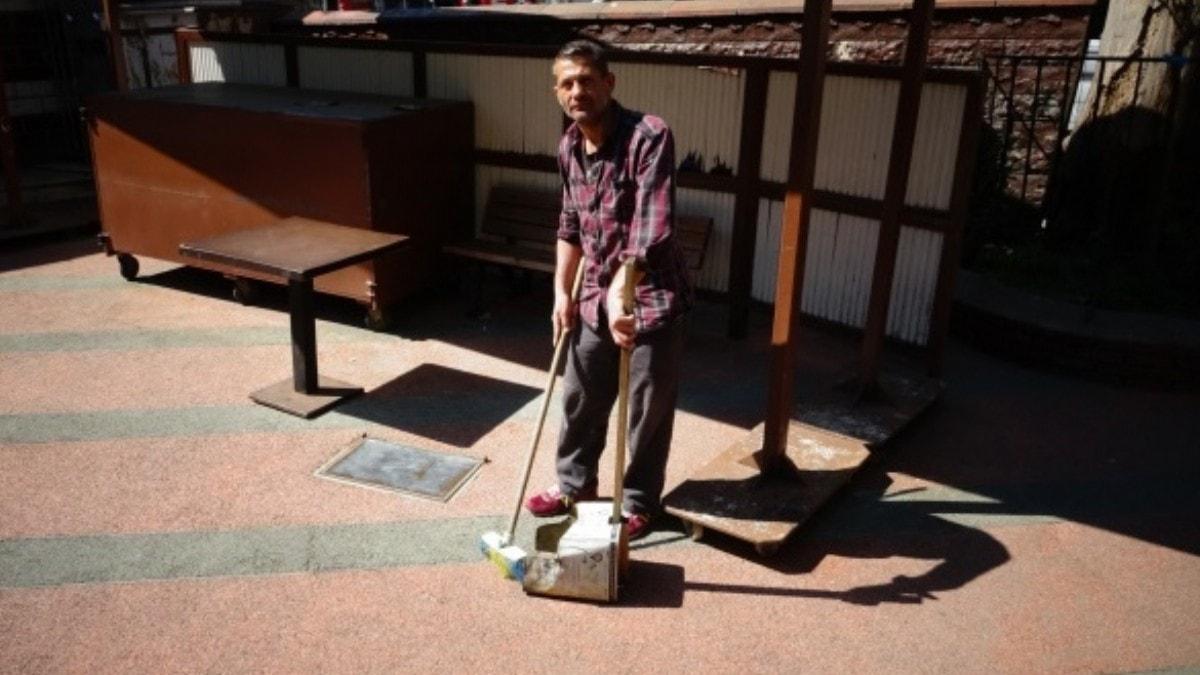 Hapis cezasn cami temizleyerek geiriyor