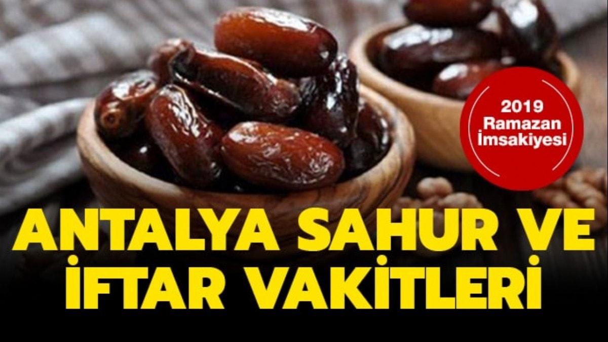 Antalya Ramazan msakiyesi 2019