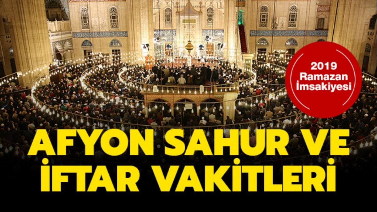 te Afyon iftar, imsak, sahur vakitleri