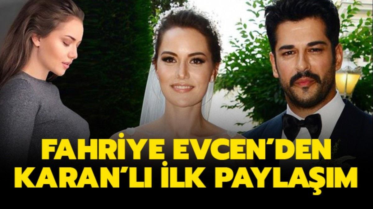 Fahriye Evcen'den bebei Karan'la ilk paylam!