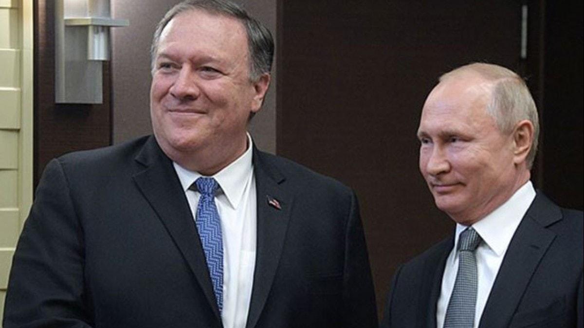 Putin Pompeo ile uluslararas konular grt