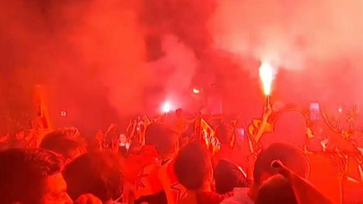 Galatasarayl taraftarlar Florya'ya akn etti