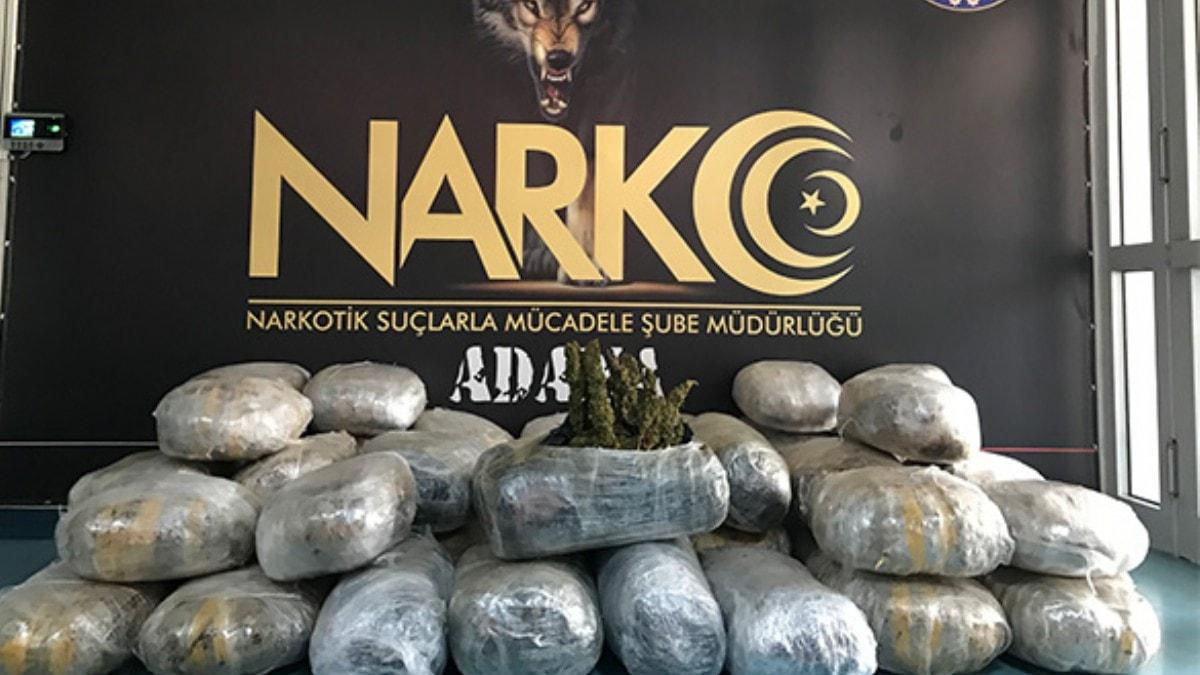 Adana'da 250 kilo esrar ele geirildi