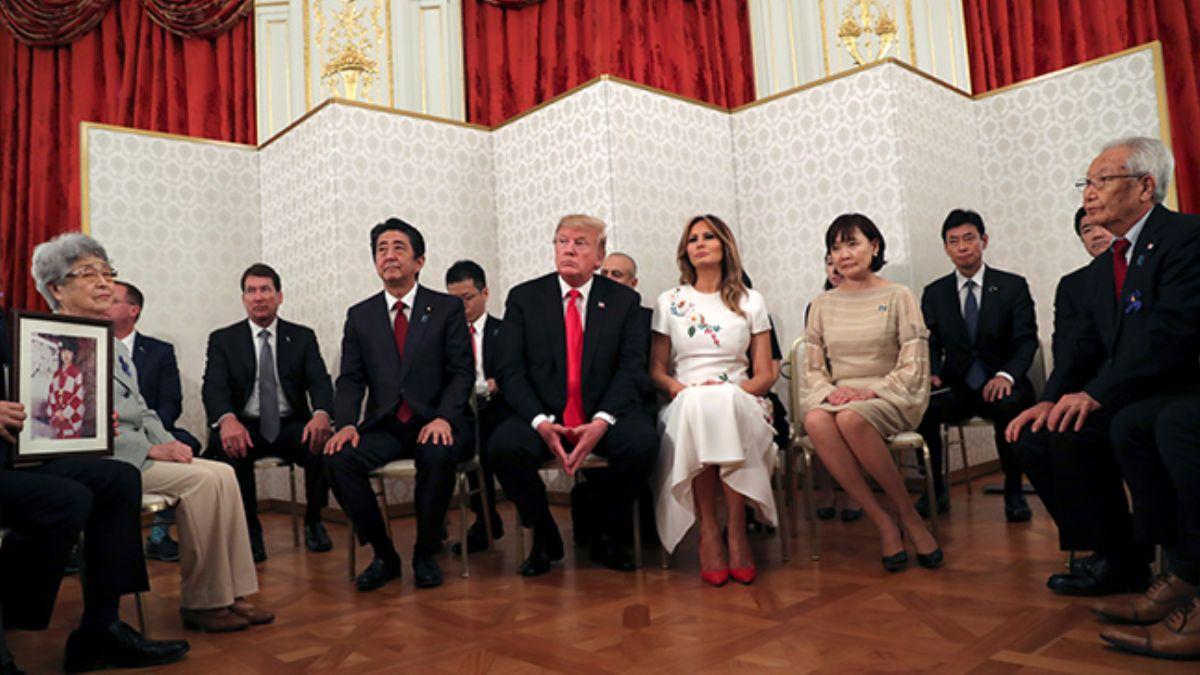 ABD Bakan Trump Japonya'da Babakan inzo Abe ile grt