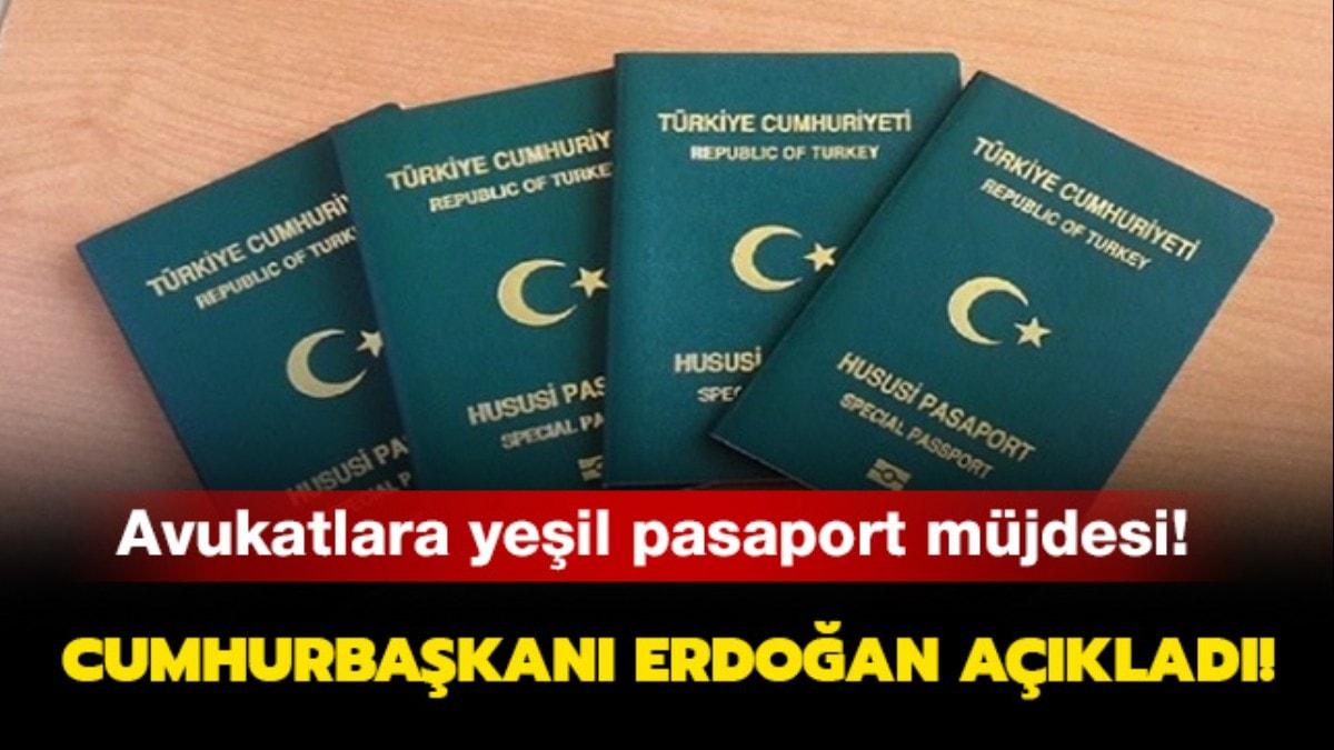 Avukatlara yeil pasaport artlar neler" Avukatlara yeil pasaport ne zaman verilecek"