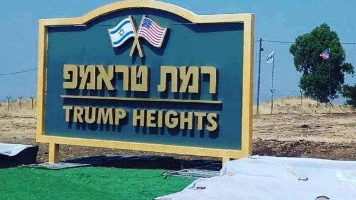 Golan'da 'Ramat Trump' ad verilen yerleim biriminin temeli atld