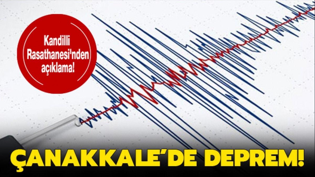 anakkale son dakika deprem mi oldu" Kandilli Rasathanesi deprem aklamas
