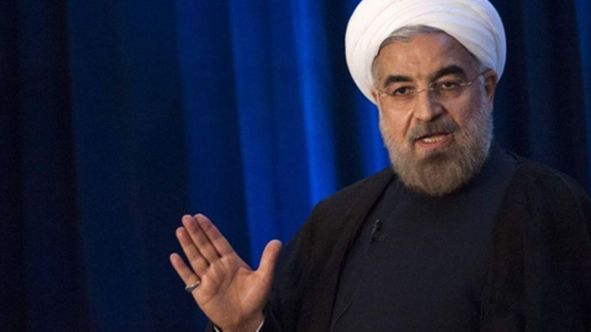 ran Cumhurbakan Hasan Ruhani'den ABD Bakan Trump'a sert 'mzakere' k
