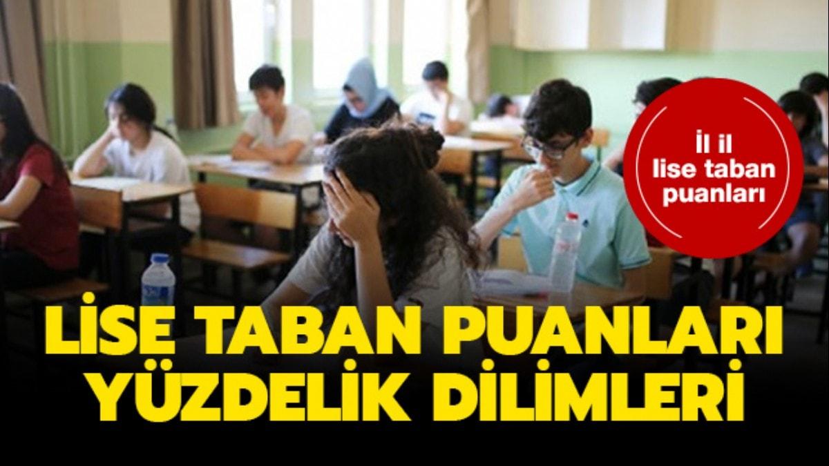 Lise taban puanlar ve yzdelik dilimleri haberimizde!