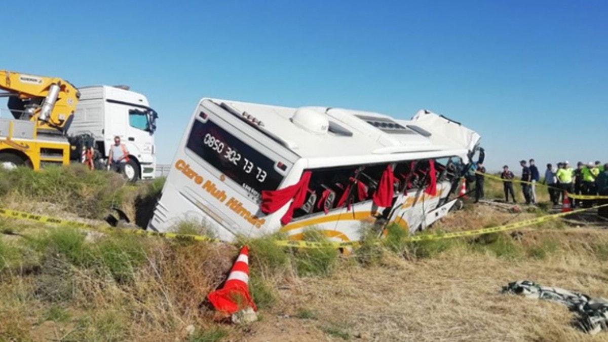 Aksaray'da arampole yuvarlanan otobste 41 kii yaraland