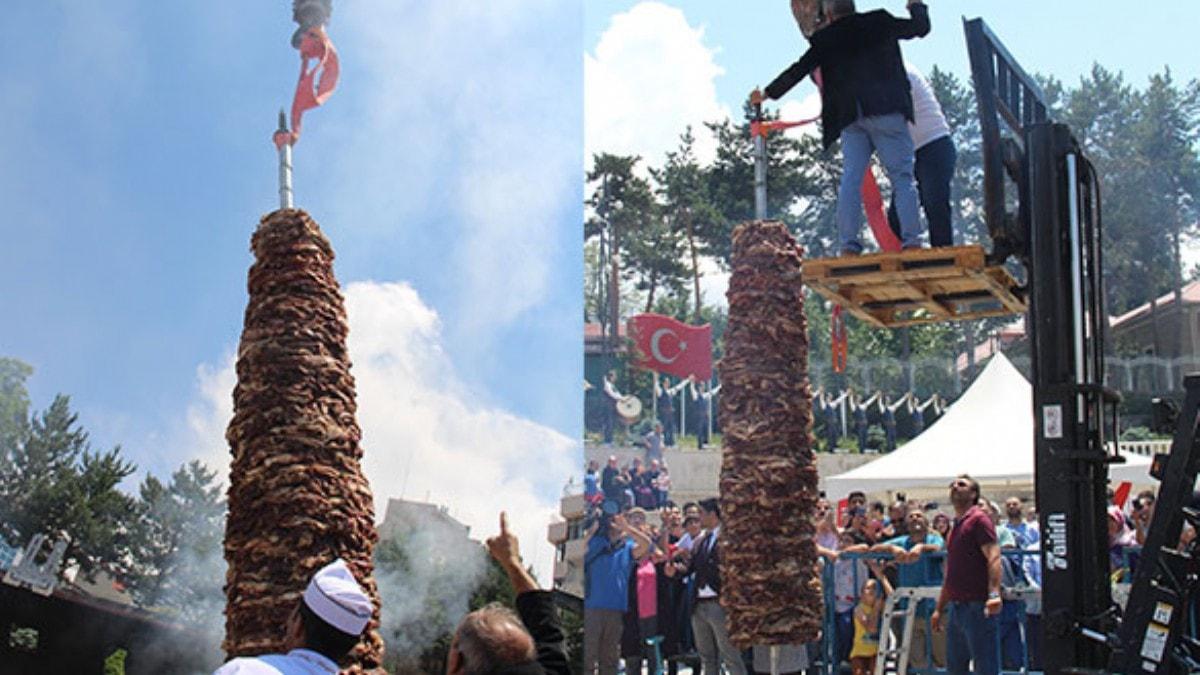 919 kilogram ca kebab vinle tezgaha konuldu