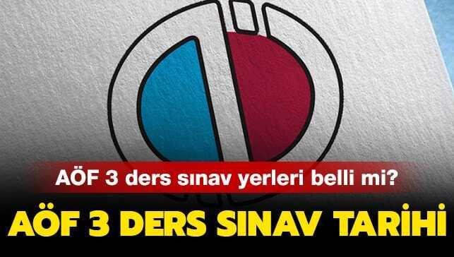 AÖF 3 ders sınavı için geri sayım