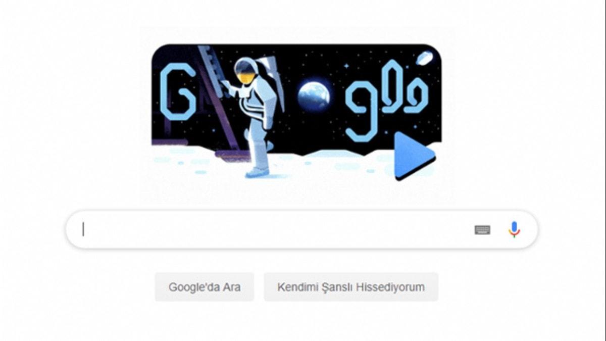 nsanolunun Ay'a iniinin 50. yl dnm Google'da Doodle oldu! te Nasa'nn Apollo 11'i