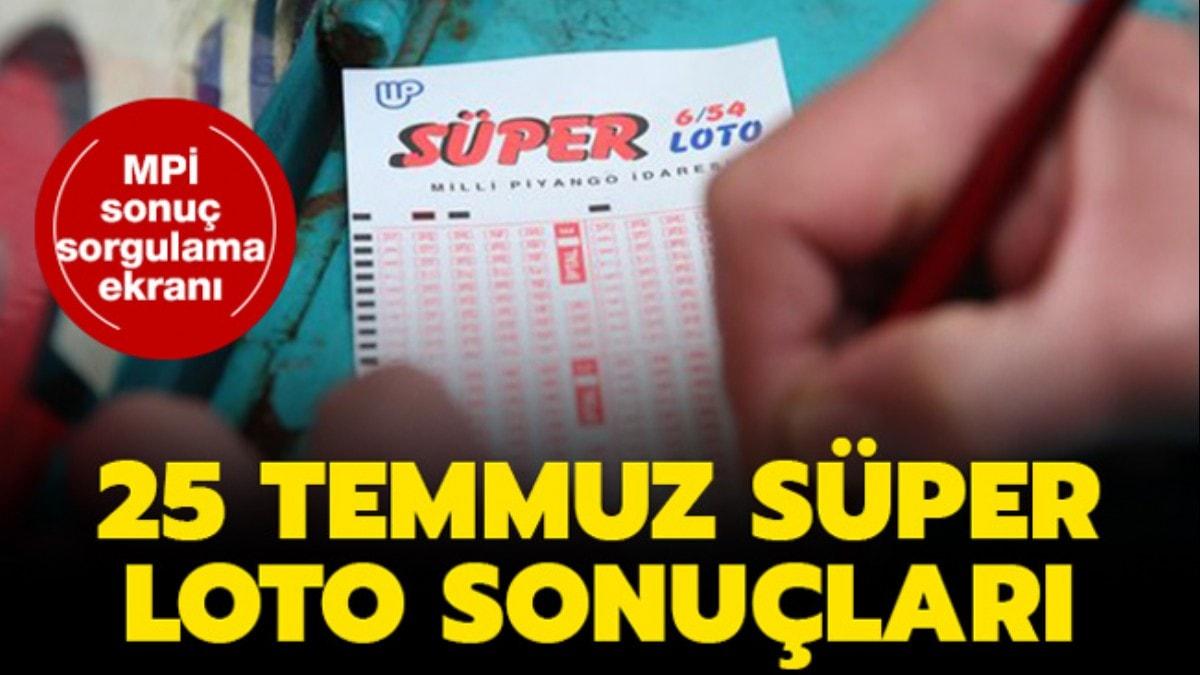 25 Temmuz Sper Loto sonular