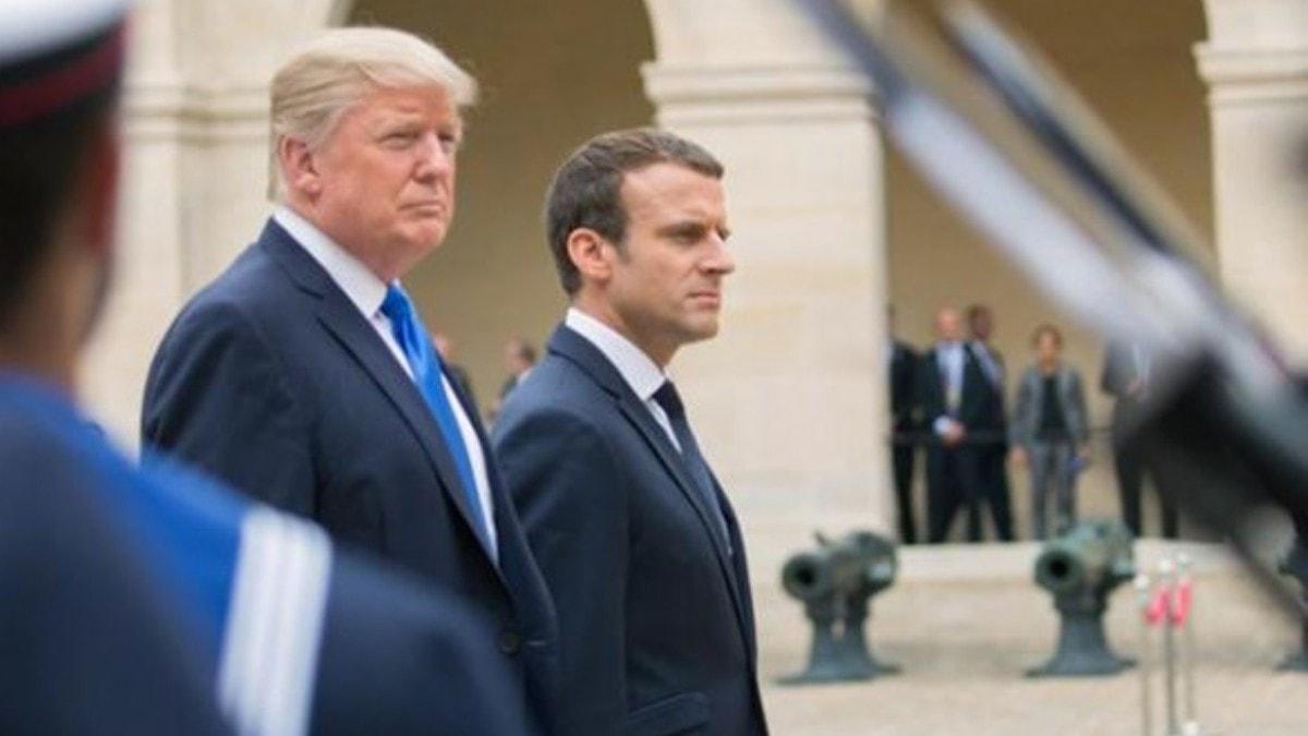 Trump'tan beklenmedik k: Macron'un aptallna ksa sre iinde karlk vereceiz