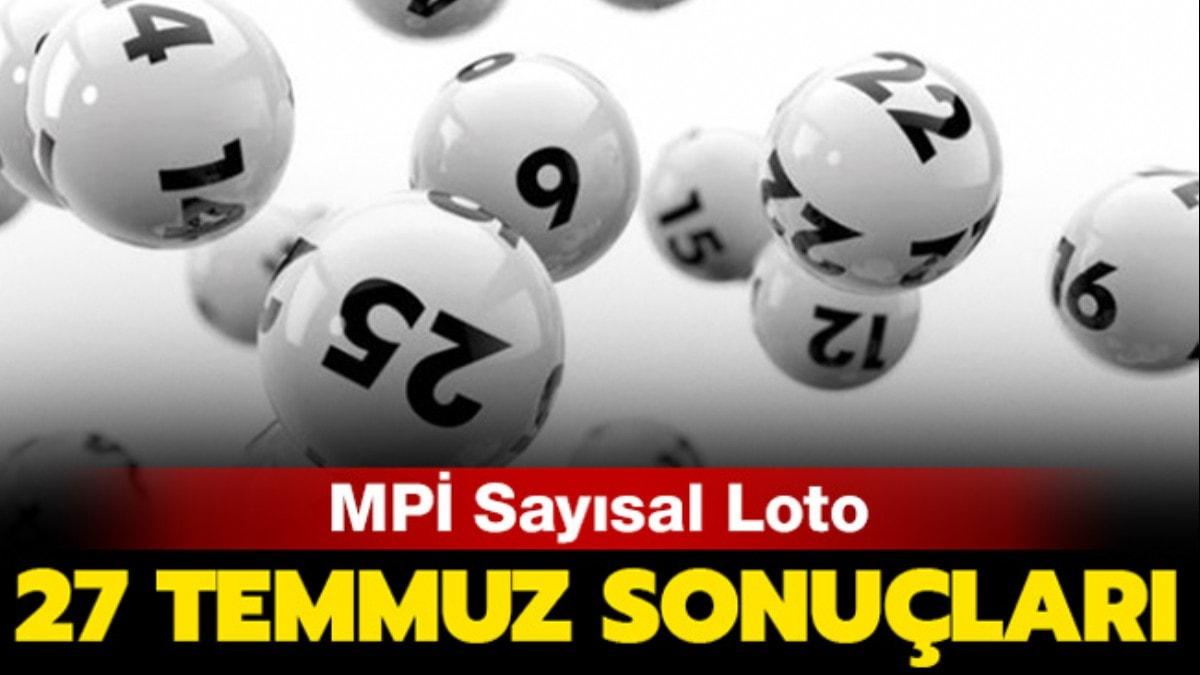 27 Temmuz Saysal Loto sonular