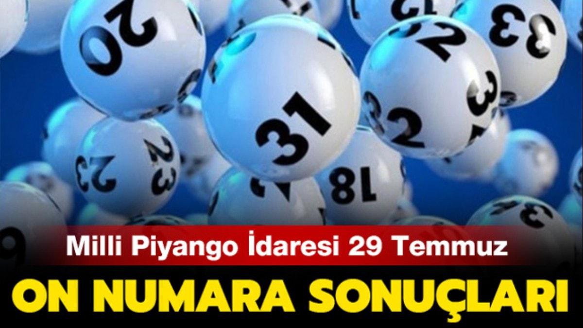 29 Temmuz 2019 On Numara sonular