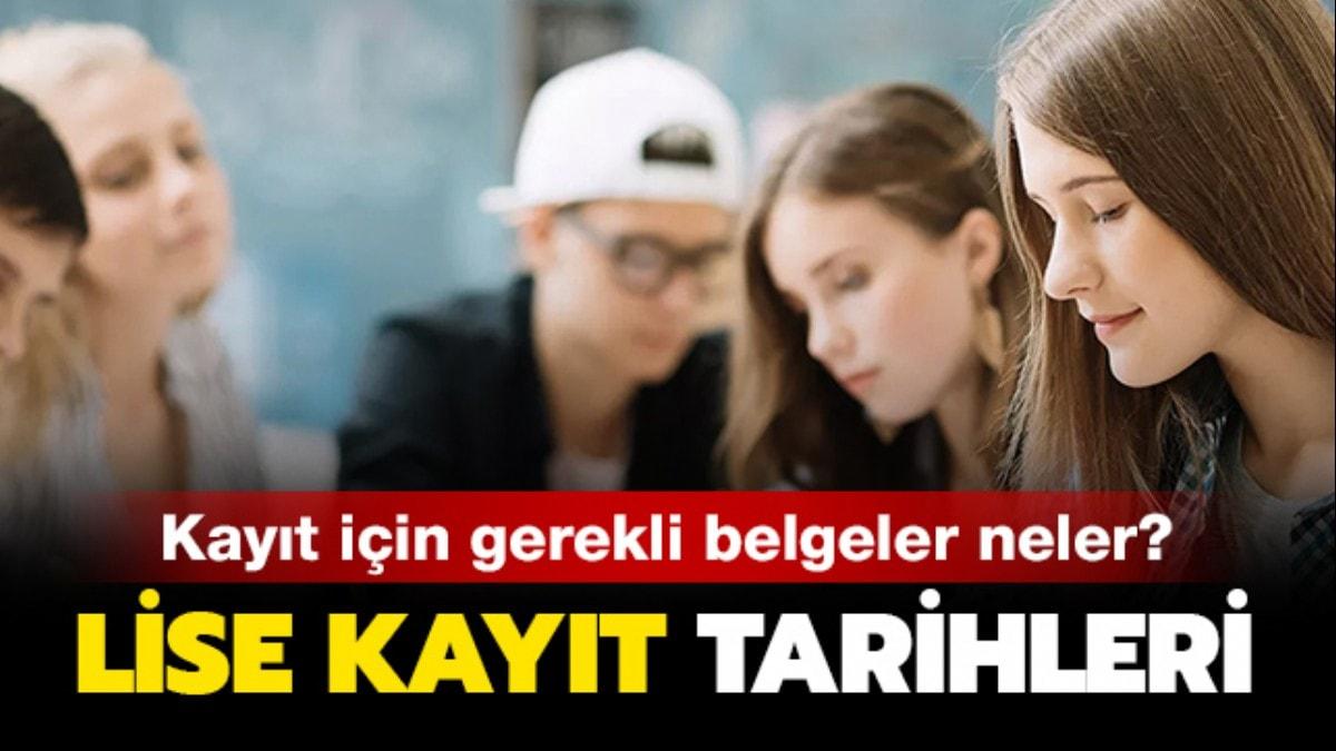 Lise kaytlar ne zaman balyor"  