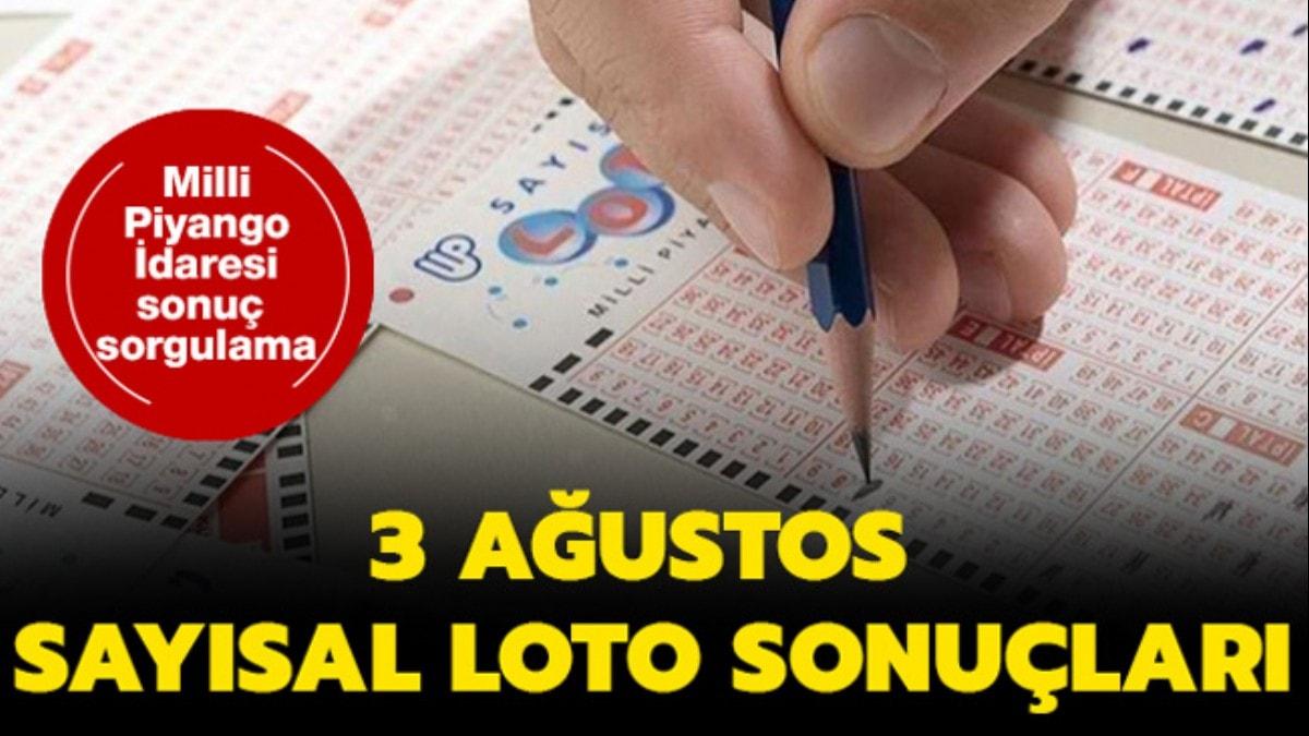 3 Austos 2019 Saysal Loto ekili sonular