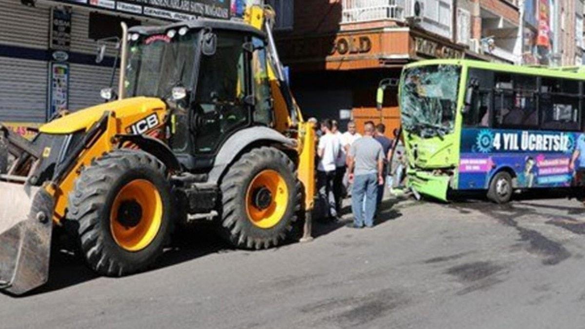 Diyarbakr'da halk otobs ile i makinesi arpt:  5 yaral