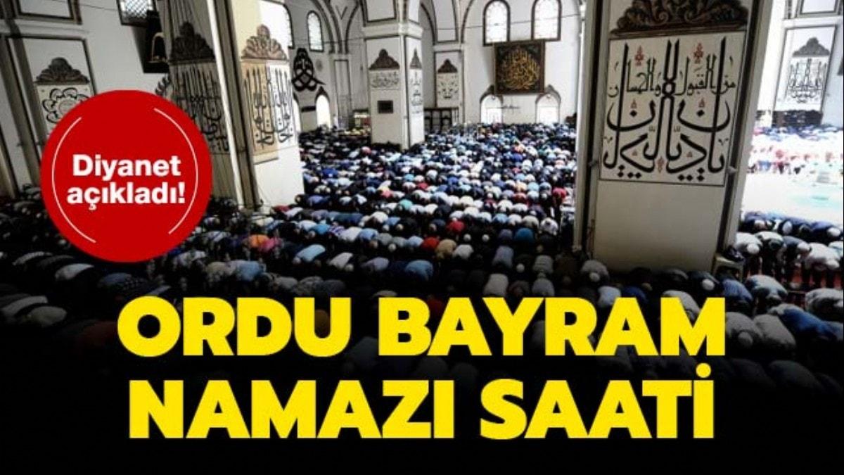 Ordu bayram namaz saati!