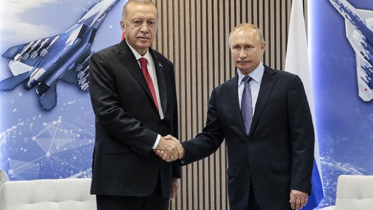 Son dakika! Bakan Erdoan ve Putin bir araya geldi