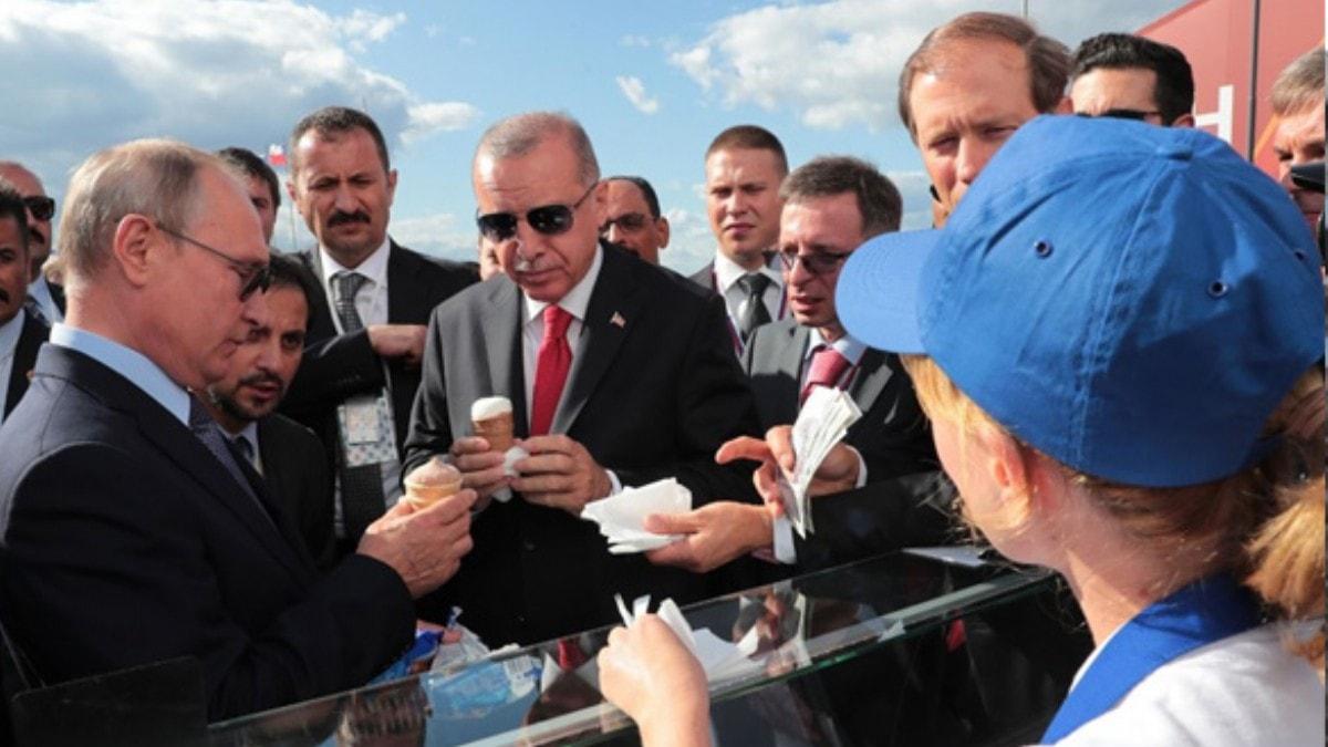 Putin, Bakan Erdoan'a dondurma ikram etti