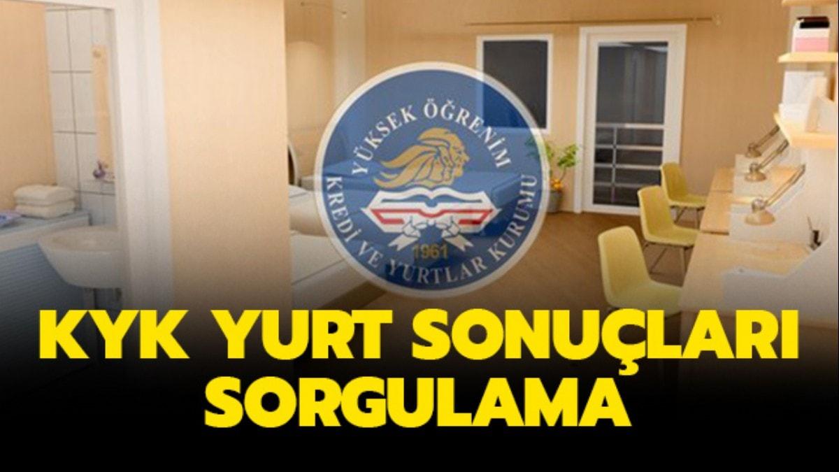 KYK yurt bavuru sonular akland