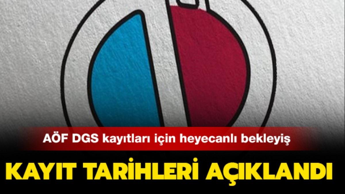 AF DGS kaytlar bugn balyor!