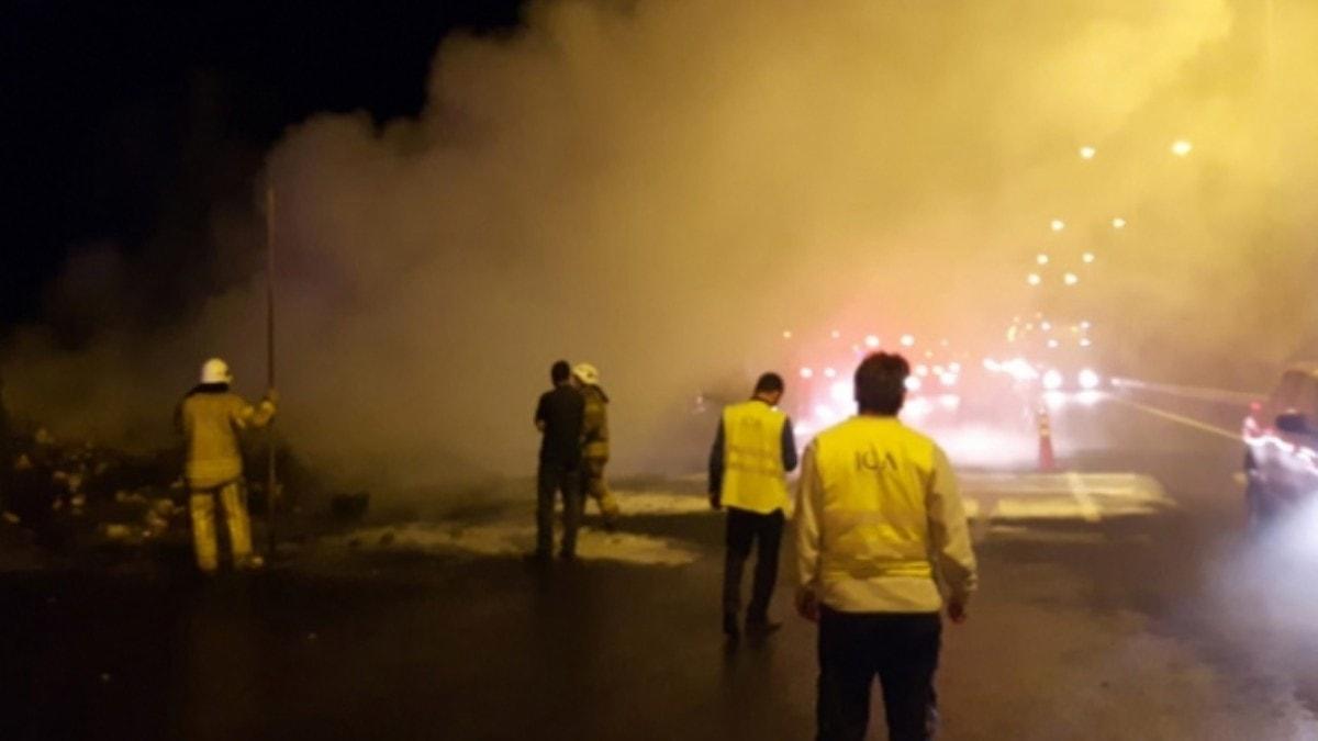 Kuzey Marmara Otoyolu'nda korkutan yangn