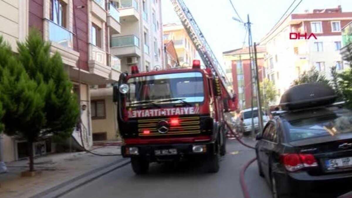 Sancaktepe'de korkutan yangn 