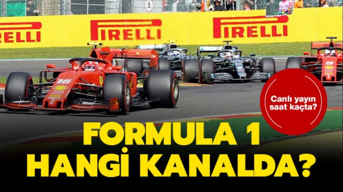 Formula 1 Singapur hangi kanalda, saat kata"